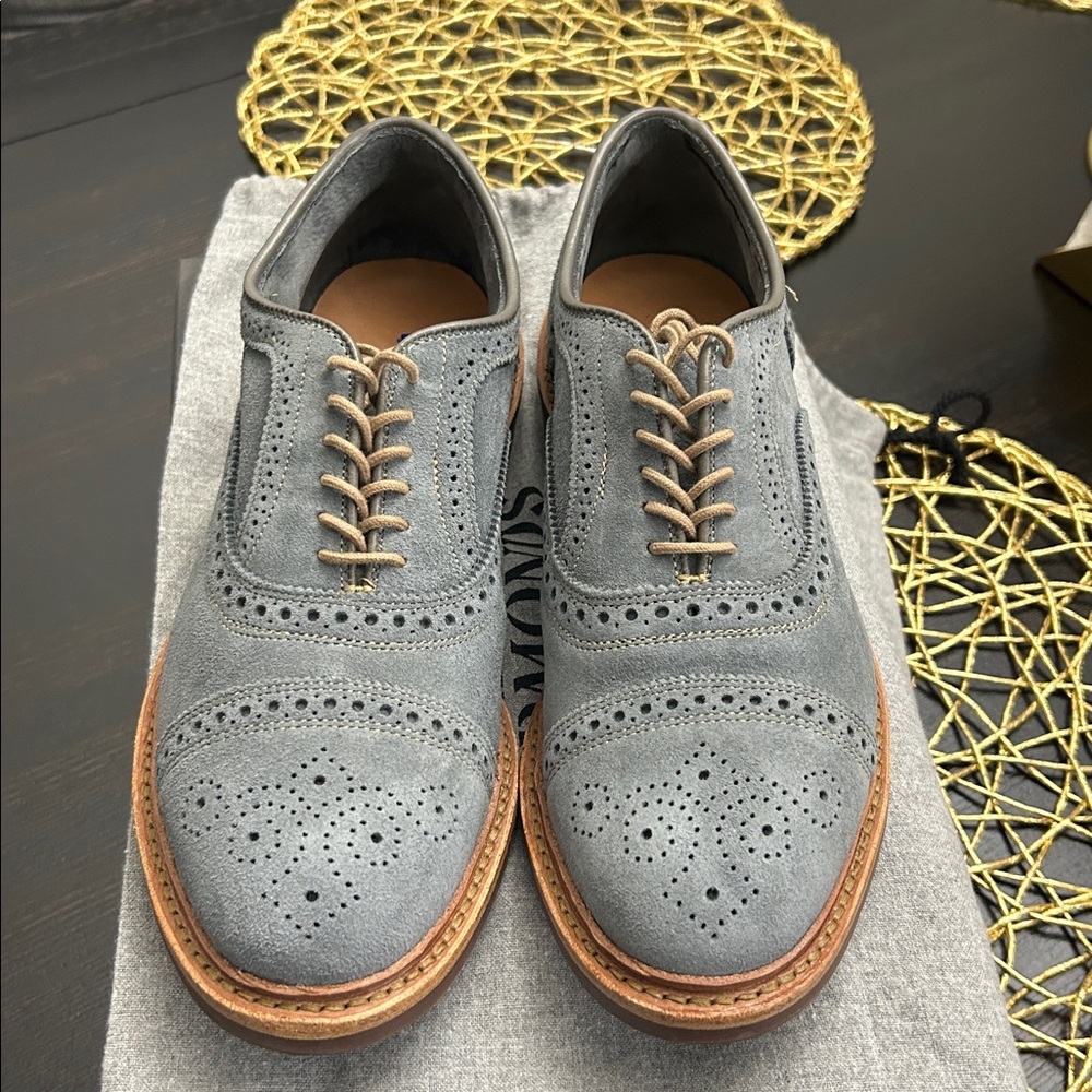 Allen Edmonds Mens Strandmok Oxford Slate 7.5 3E - Picture 7 of 10